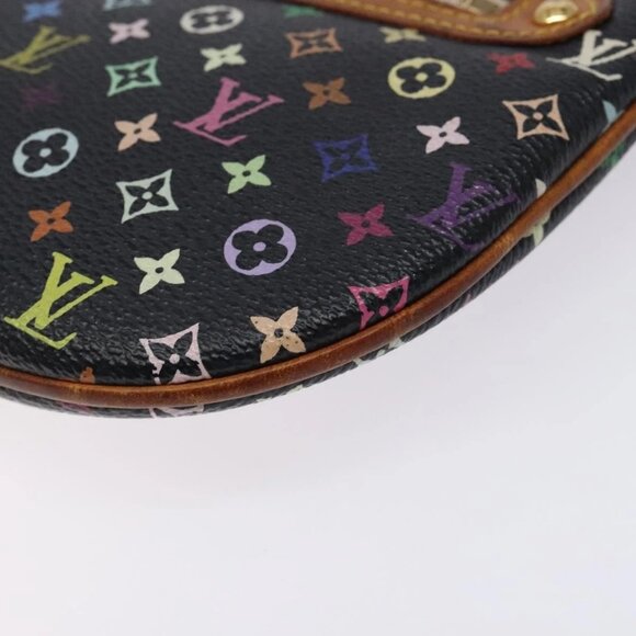 LOUIS VUITTON Monogram Multicolor Pochette GM Pouch Black M60027 LV Auth 134468 - Picture 15 of 16